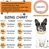 Silver Cuban Link Dog Chain Collar Crystal Pet Necklace