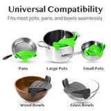 Clip-On Silicone Pot Strainer Heat Resistant Space Saving Kitchen Tool