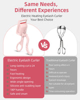 goobingoo Smart Electric Heated Eyelash Curler - 24H Long-Lasting Quick Thermal Lift