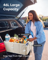 Foldable Car Trunk Organizer SUV Storage Box 2 Compartment Heavy Duty