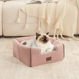 goobingoo Foldable Cat Cave Bed - 2-in-1 Covered Cat House Tent for Indoor Cats