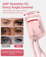 goobingoo Smart Electric Heated Eyelash Curler - 24H Long-Lasting Quick Thermal Lift