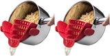 Clip-On Silicone Pot Strainer Heat Resistant Space Saving Kitchen Tool