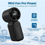 goobingoo Handheld Portable Turbo Mini Fan - 13000 RPM High Speed Rechargeable Fan