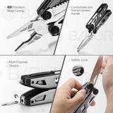 goobingoo 21-in-1 Stainless Steel Multitool - Heavy Duty Pliers & Pocket Knife Gear