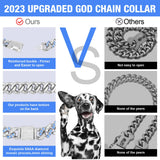 Gold Cuban Link Dog Collar Diamond Luxury Pet Necklace