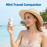 goobingoo Handheld Portable Turbo Mini Fan - 13000 RPM High Speed Rechargeable Fan