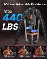 Hydraulic Arm Trainer Adjustable 22-440lb Chest Expander Home Gym
