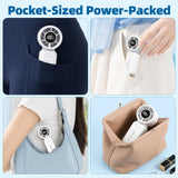 goobingoo Handheld Portable Turbo Mini Fan - 13000 RPM High Speed Rechargeable Fan