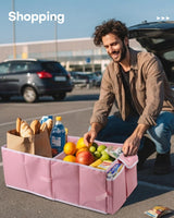 Foldable Car Trunk Organizer SUV Storage Box 2 Compartment Heavy Duty