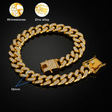 Silver Cuban Link Dog Chain Collar Crystal Pet Necklace