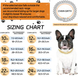 Silver Cuban Link Dog Chain Collar Crystal Pet Necklace
