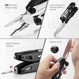 goobingoo 21-in-1 Stainless Steel Multitool - Heavy Duty Pliers & Pocket Knife Gear