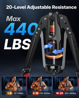 Hydraulic Arm Trainer Adjustable 22-440lb Chest Expander Home Gym