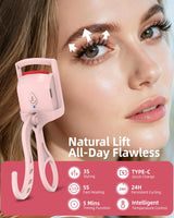 goobingoo Smart Electric Heated Eyelash Curler - 24H Long-Lasting Quick Thermal Lift
