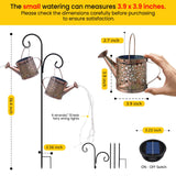 Solar Watering Can Garden Lights Waterproof Hanging Outdoor Decor