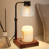 goobingoo Premium Dimmable Candle Warmer Lamp - Electric Top-Down Wax Melter with Timer & Wooden Base