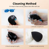 5PCS Makeup Sponge Set Latex Free Beauty Blender Soft Foundation Sponge