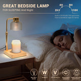 goobingoo Premium Dimmable Candle Warmer Lamp - Electric Top-Down Wax Melter with Timer & Wooden Base