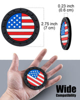 American Flag Car Cup Holder Coasters 4 Pack Anti-Slip 2.75" Black, Grey, colorful