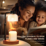 goobingoo Premium Dimmable Candle Warmer Lamp - Electric Top-Down Wax Melter with Timer & Wooden Base