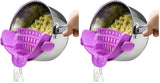 Clip-On Silicone Pot Strainer Heat Resistant Space Saving Kitchen Tool