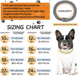 Silver Cuban Link Dog Chain Collar Crystal Pet Necklace