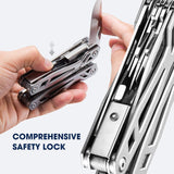 goobingoo 21-in-1 Stainless Steel Multitool - Heavy Duty Pliers & Pocket Knife Gear