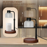 goobingoo Premium Dimmable Candle Warmer Lamp - Electric Top-Down Wax Melter with Timer & Wooden Base