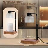 goobingoo Premium Dimmable Candle Warmer Lamp - Electric Top-Down Wax Melter with Timer & Wooden Base