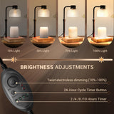 goobingoo Premium Dimmable Candle Warmer Lamp - Electric Top-Down Wax Melter with Timer & Wooden Base