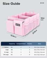 Foldable Car Trunk Organizer SUV Storage Box 2 Compartment Heavy Duty