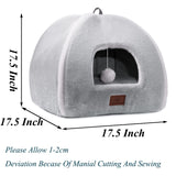 goobingoo Foldable Cat Cave Bed - 2-in-1 Covered Cat House Tent for Indoor Cats