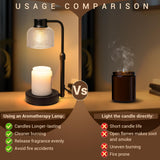 goobingoo Premium Dimmable Candle Warmer Lamp - Electric Top-Down Wax Melter with Timer & Wooden Base