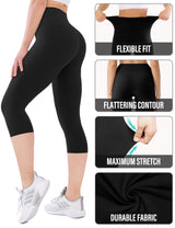 goobingoo High-Waisted Yoga Leggings - Tummy Control Squat-Proof Pants with Pockets