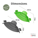Clip-On Silicone Pot Strainer Heat Resistant Space Saving Kitchen Tool