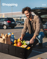 Foldable Car Trunk Organizer SUV Storage Box 2 Compartment Heavy Duty
