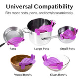 Clip-On Silicone Pot Strainer Heat Resistant Space Saving Kitchen Tool