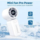 goobingoo Handheld Portable Turbo Mini Fan - 13000 RPM High Speed Rechargeable Fan