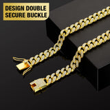 Gold Cuban Link Dog Collar Diamond Luxury Pet Necklace