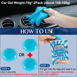 Car Interior Cleaning Kit Brush & Gel Vent Duster Auto Detailing Tools
