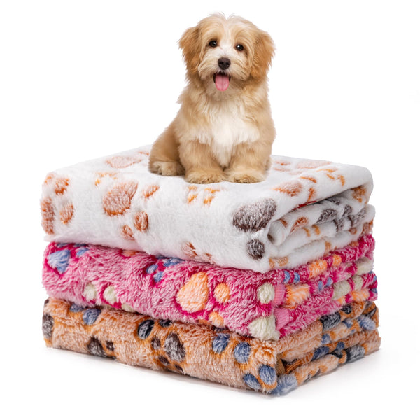 3-Pack Soft Fleece Pet Blankets – Cozy Flannel for Dogs & Cats