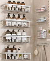 goobingoo Home, 8 floating spice rack, wall mounted organizer, hanging kitchen shelves, metal wire spice organizer, pantry storage racks, cabinet door shelves, seasoning bottle holder, rustic kitchen tier, hanging hooks organizer