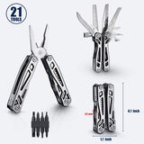 goobingoo 21-in-1 Stainless Steel Multitool - Heavy Duty Pliers & Pocket Knife Gear
