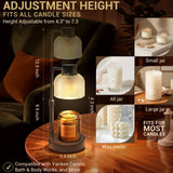 goobingoo Premium Dimmable Candle Warmer Lamp - Electric Top-Down Wax Melter with Timer & Wooden Base