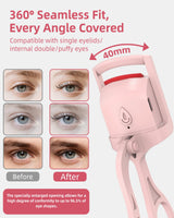 goobingoo Smart Electric Heated Eyelash Curler - 24H Long-Lasting Quick Thermal Lift