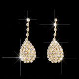 Sunflower Rhinestone Clutch & Jewelry Set - 4pc