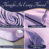 4pcs Bamboo Cooling Sheet Set – Extra Deep Pocket Breathable Bedding for Hot Sleepers (Queen & King)