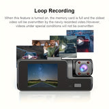 Dual Dash Cam Front and Inside 1080P 720P – 170 Wide Angle with Night Vision & Parking Monitor