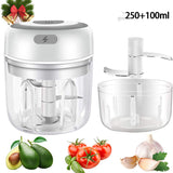 Mini Electric Garlic Chopper USB Rechargeable Food Processor